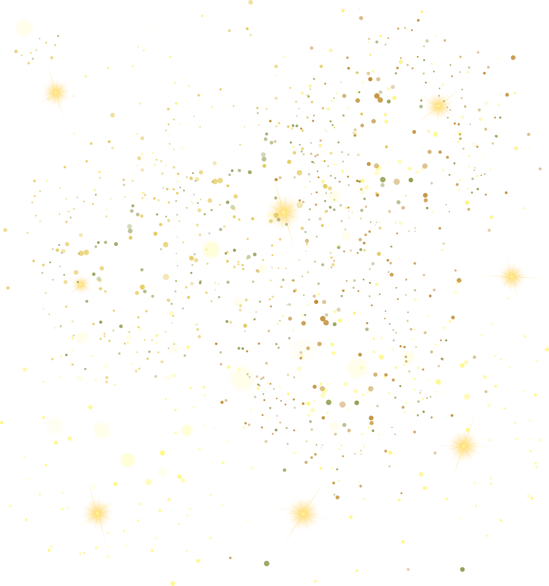 Gold sparkles. Starry golden sky. Gold dust